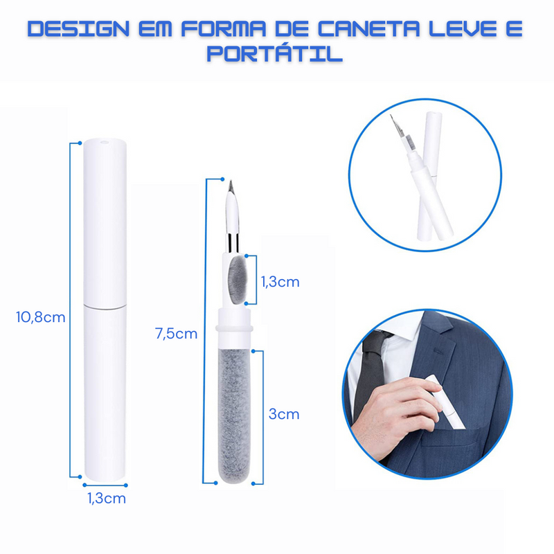 Phone Cleaner - Kit de Limpeza 3 em 1 para Fones de Ouvido Bluetooth