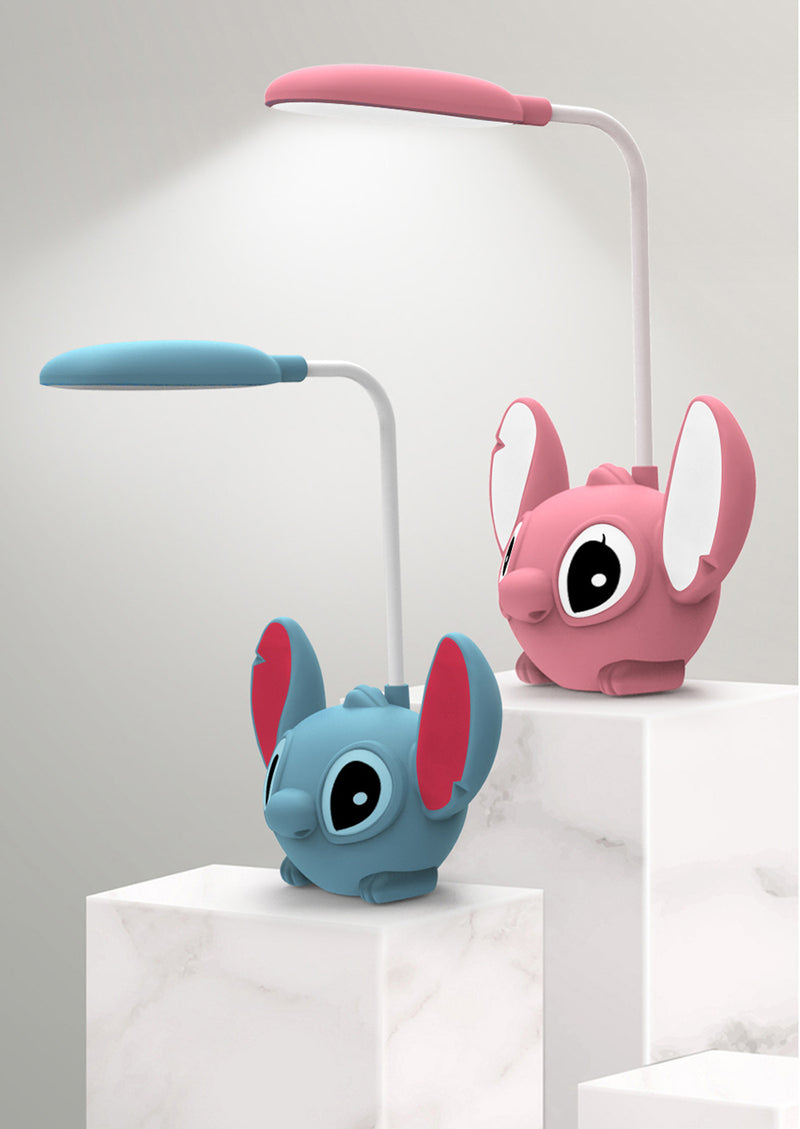 Luminária de LED Lilo & Stitch -  com apontador de lápis, luz reclinável, luz recarregável via USB