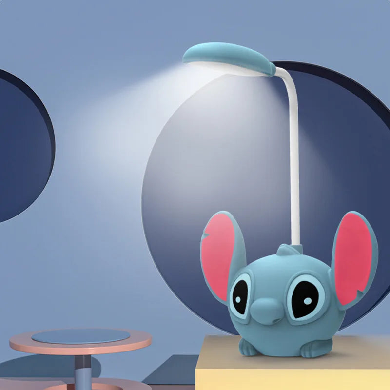 Luminária de LED Lilo & Stitch -  com apontador de lápis, luz reclinável, luz recarregável via USB