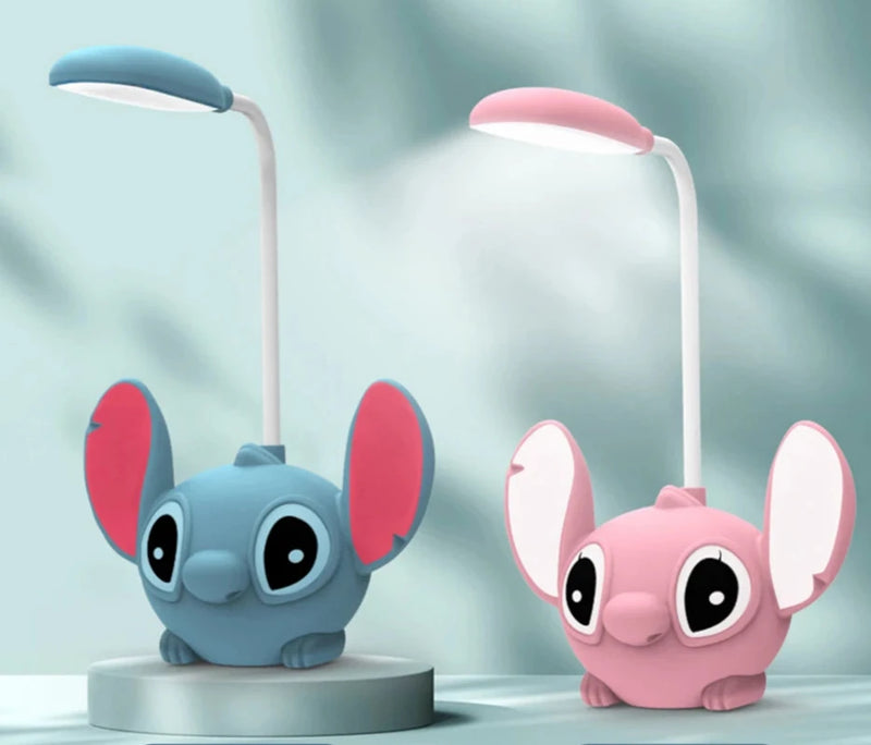 Luminária de LED Lilo & Stitch -  com apontador de lápis, luz reclinável, luz recarregável via USB